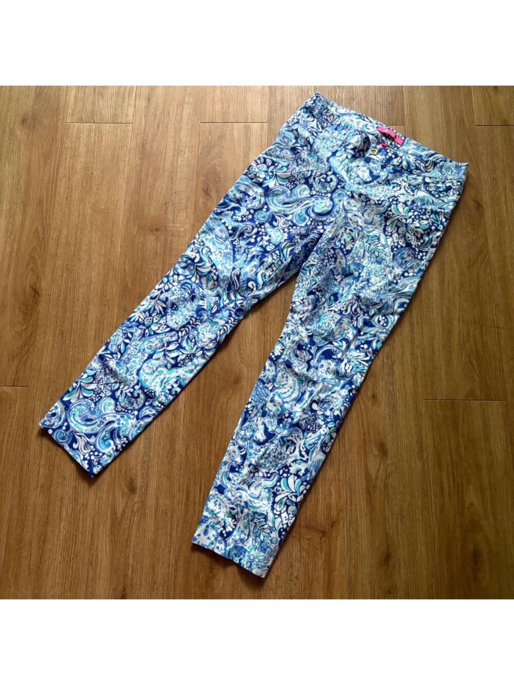 Lilly Pulitzer Kelley Skinny Ankle Pants Blue White Women’s Size 6